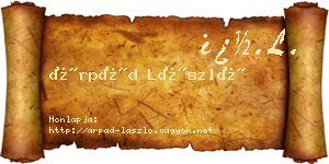 Árpád László névjegykártya